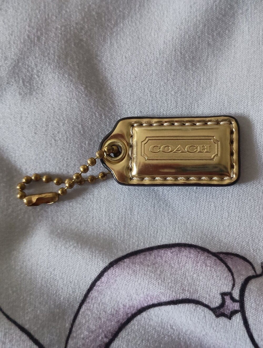NEW Gold Coach Handbag Purse Tag Fob